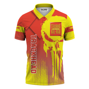 Railspirit Personalized Strasburg Railroad Polo Shirt Skull Design with Custom Job Train Shirt for Trackhead Crew