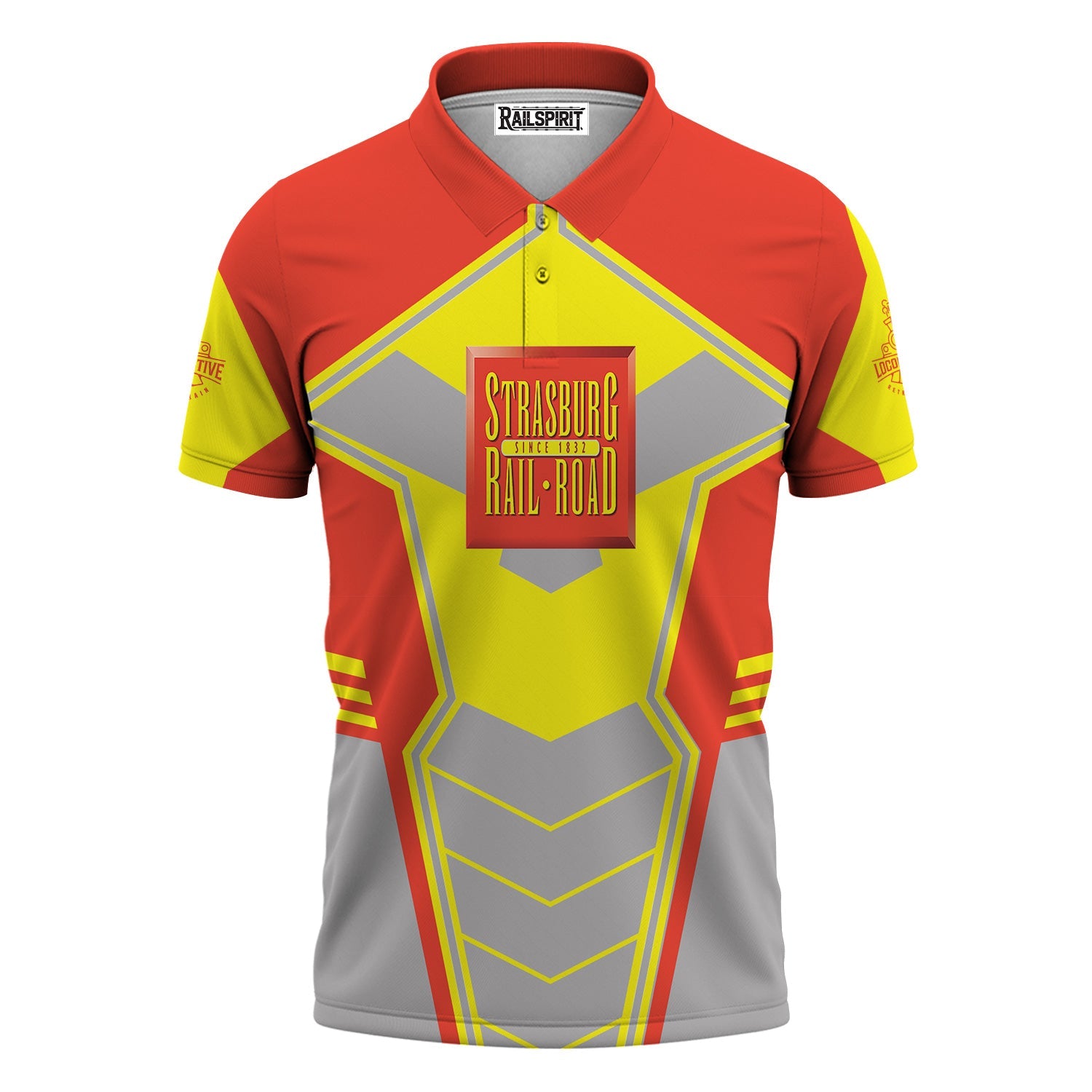 Railspirit Personalized Strasburg Railroad Polo Shirt Engine-Inspired Style Train Shirt for Railroad Fanatic