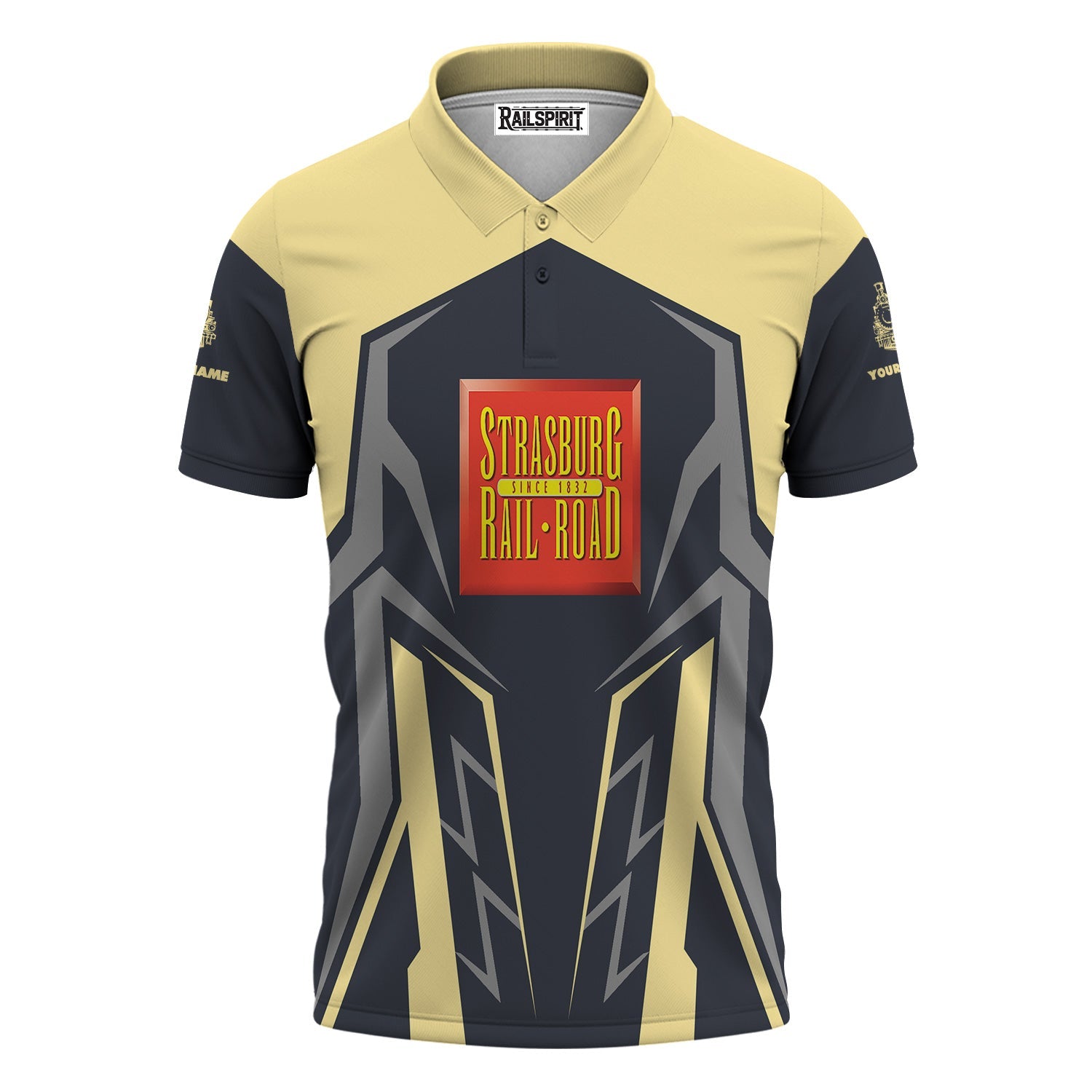 Railspirit Personalized Strasburg Railroad Polo Shirt Futuristic Design with Custom Job Train Shirt