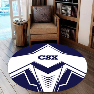 Railspirit CSX Transportation Railroad Round Mat Railway Trainspotter Style Mat Gift Idea For Foamers