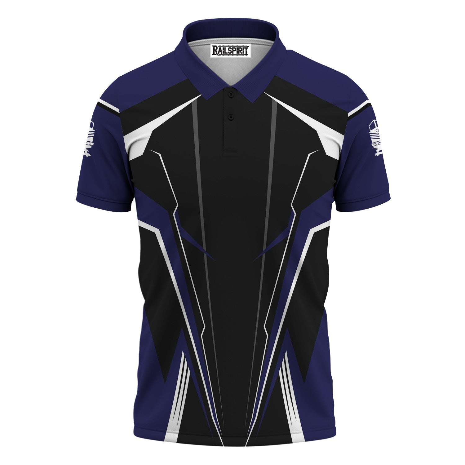 Railspirit Personalized CSX Transportation Railroad Polo Shirt Lightning-Edge Design Train Shirt For Railroad Lovers