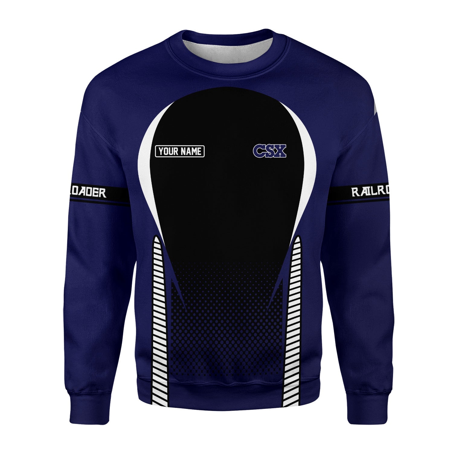 Railspirit Personalized CSX Transportation Railroad Sweatshirt Stress Is Caused By Not Having Enough Trains Shirt All Over Print Shirt