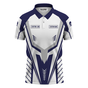 Railspirit Personalized CSX Transportation Railroad Polo Shirt Workwear-Inspired with Custom Position Train Shirt