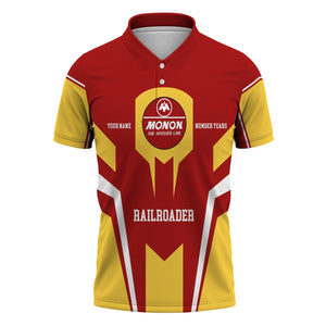 Railspirit Personalized Monon Railroad Polo Shirt Custom Year Railroader Shirt Gift Idea For Train Lover