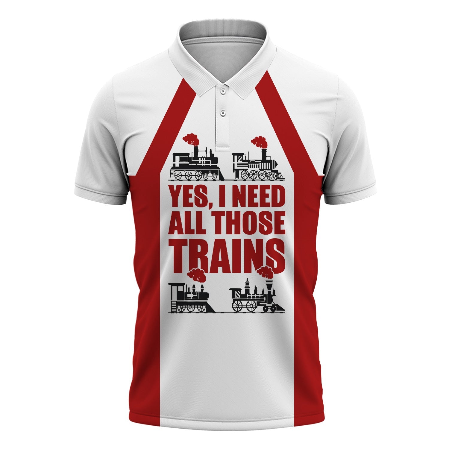 Railspirit Custom Name Monon Railroad Polo Shirt Yes I Need All Those Train Printed Shirt