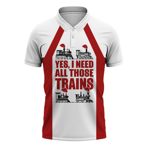 Railspirit Custom Name Monon Railroad Polo Shirt Yes I Need All Those Train Printed Shirt