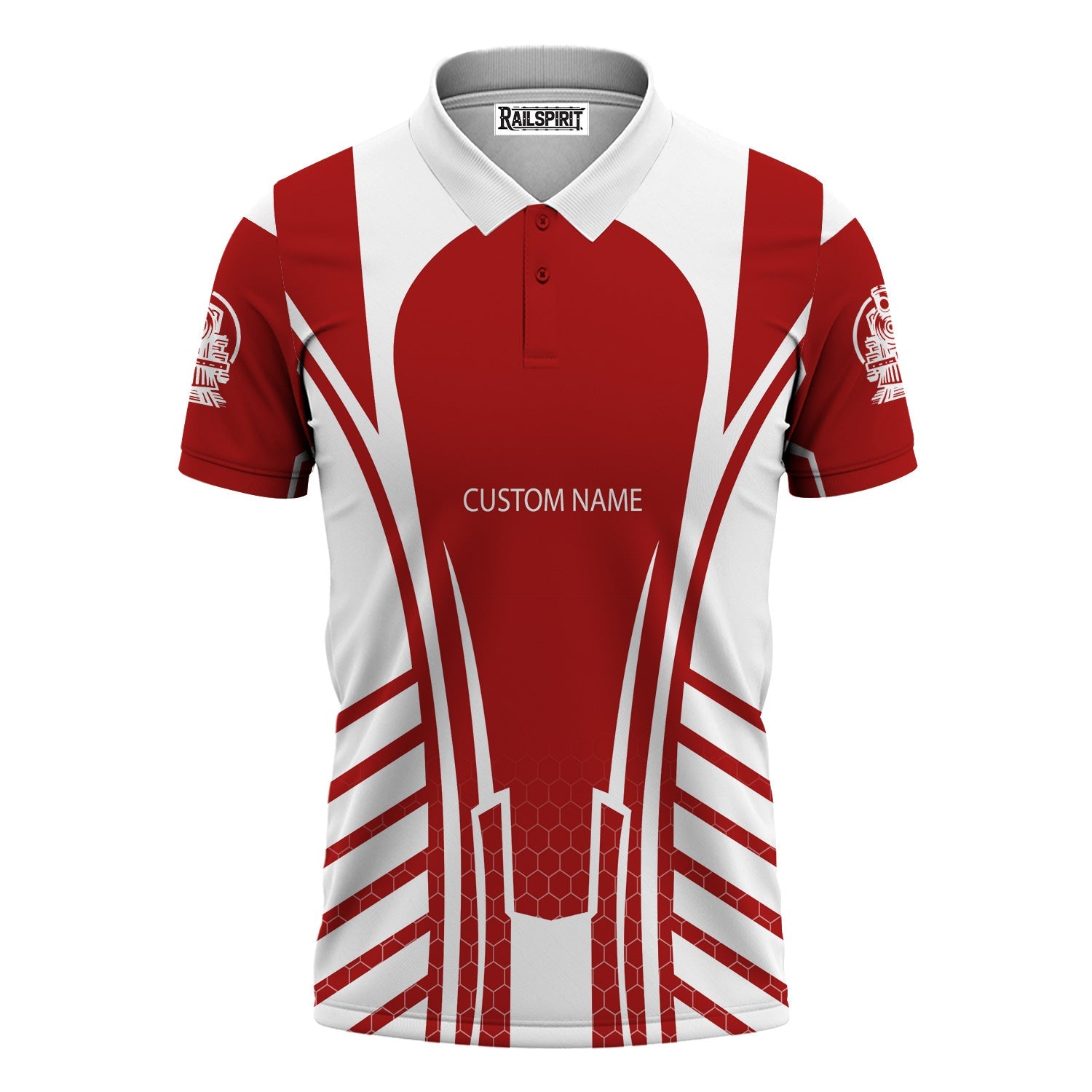 Railspirit Personalized Monon Railroad Polo Shirt Striped Railroad Style Train Shirt All Over Print