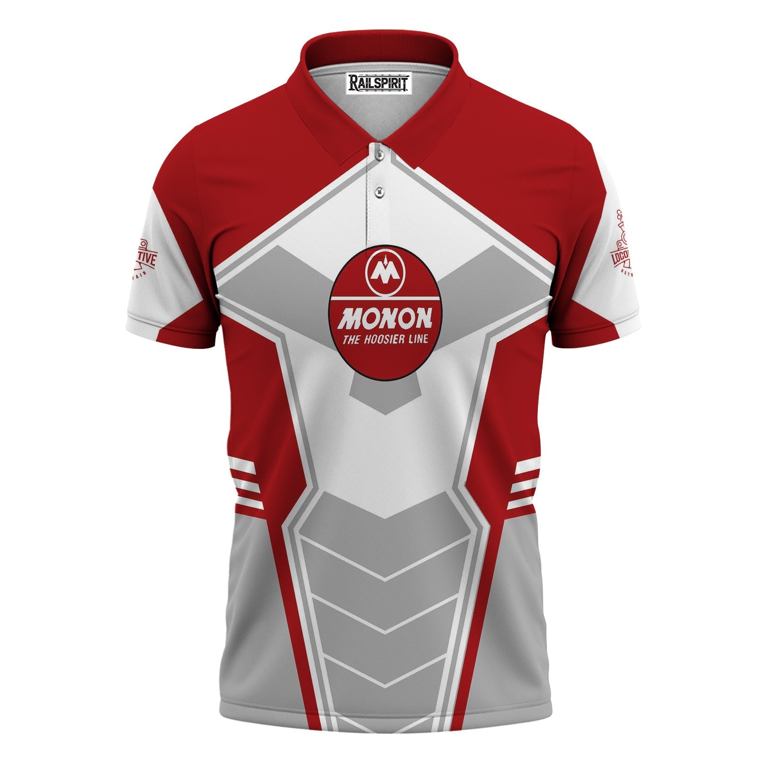 Railspirit Personalized Monon Railroad Polo Shirt Engine-Inspired Style Train Shirt for Railroad Fanatic
