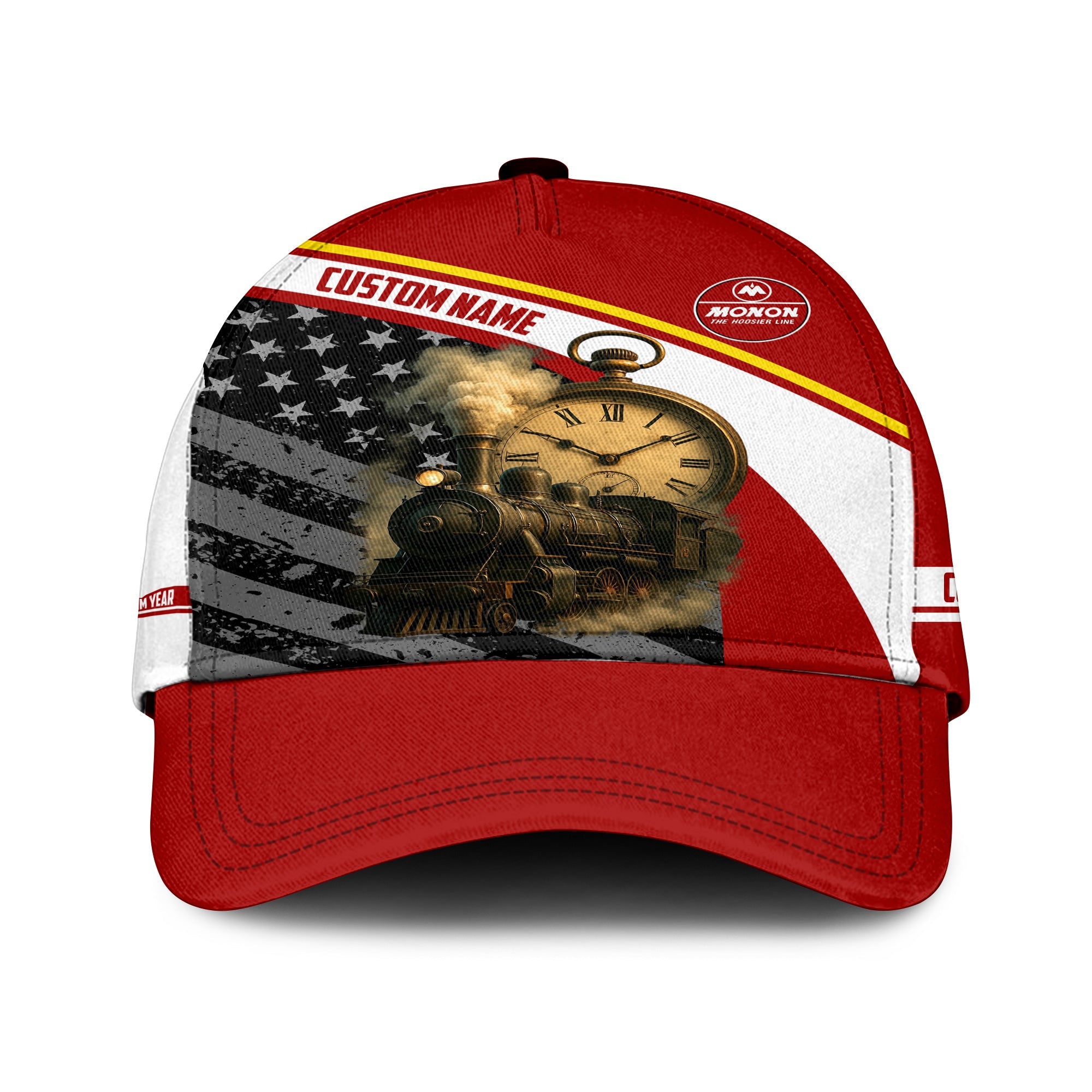 Railspirit Personalized Monon Railroad Classic Cap Classic Steam Engine With Retro Pocket Watch Cap All Over Print