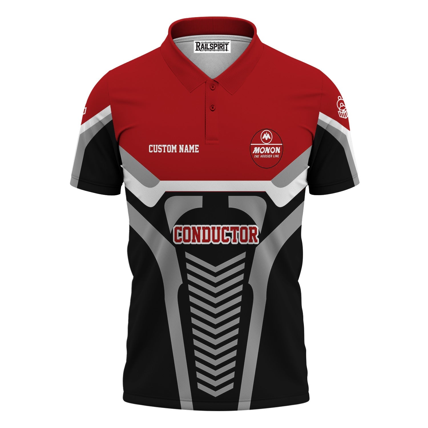 Railspirit Personalized Monon Railroad Polo Shirt Track-Inspired with Custom Job Position  Train Shirt