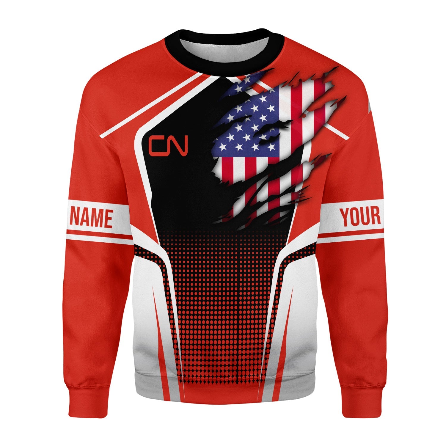 Railspirit Personalized Canadian National Railroad Sweatshirt American Eagle Vintage Train Shirt