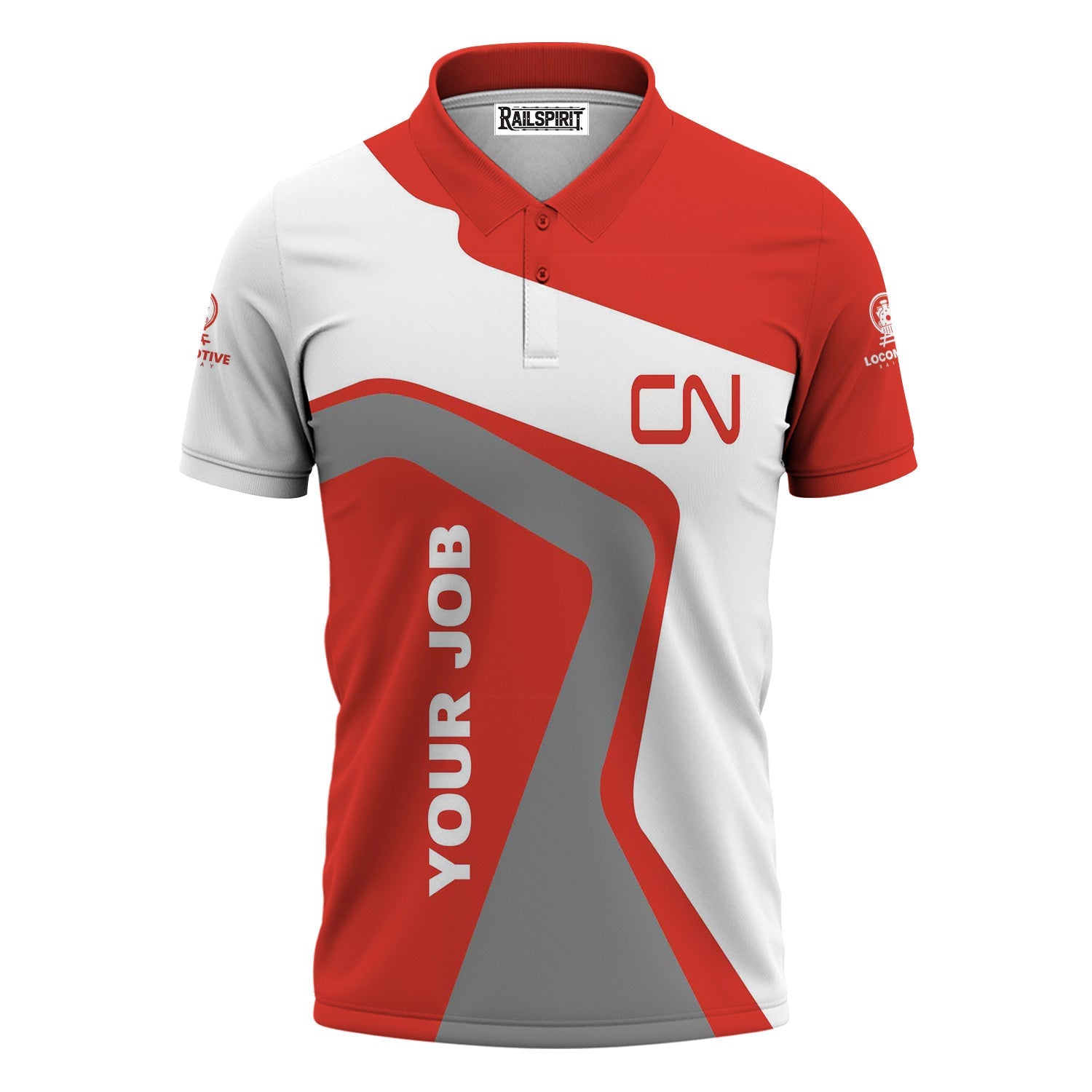 Railspirit Personalized Canadian National Railroad Polo Shirt Unique Design with Custom Job Position Train Shirt