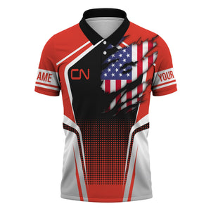 Railspirit Personalized Canadian National Railroad Polo Shirt American Eagle Vintage Train Shirt