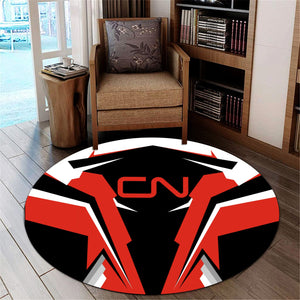 Railspirit Canadian National Railroad Round Mat Strong Line Style Rug All Over Print