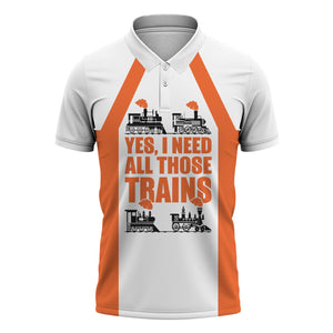 Railspirit Custom Name Wheeling And Lake Erie Railroad Polo Shirt Yes I Need All Those Train Printed Shirt