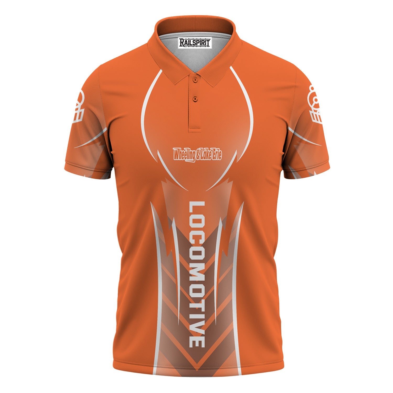 Railspirit Personalized Wheeling And Lake Erie Railroad Polo Shirt Striking Line Style Train Shirt For Locomotive Lovers