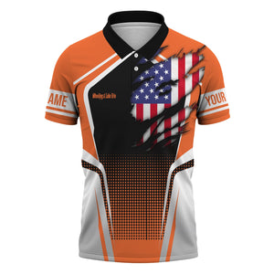 Railspirit Personalized Wheeling And Lake Erie Railroad Polo Shirt American Eagle Vintage Train Shirt