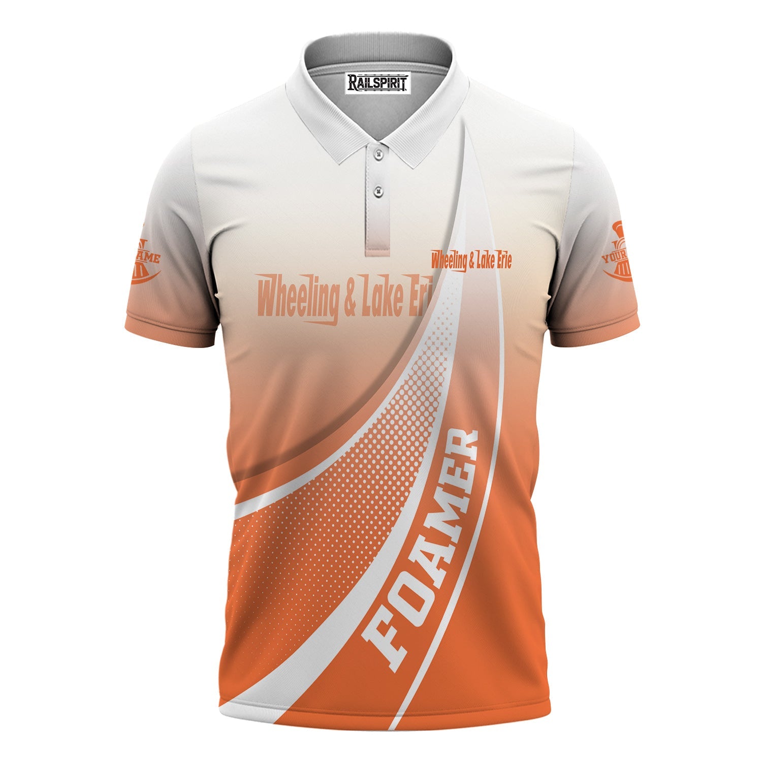 Railspirit Personalized Wheeling And Lake Erie Railroad Polo Shirt Railway-Themed Style Shirt Gift Idea For Trainspotter