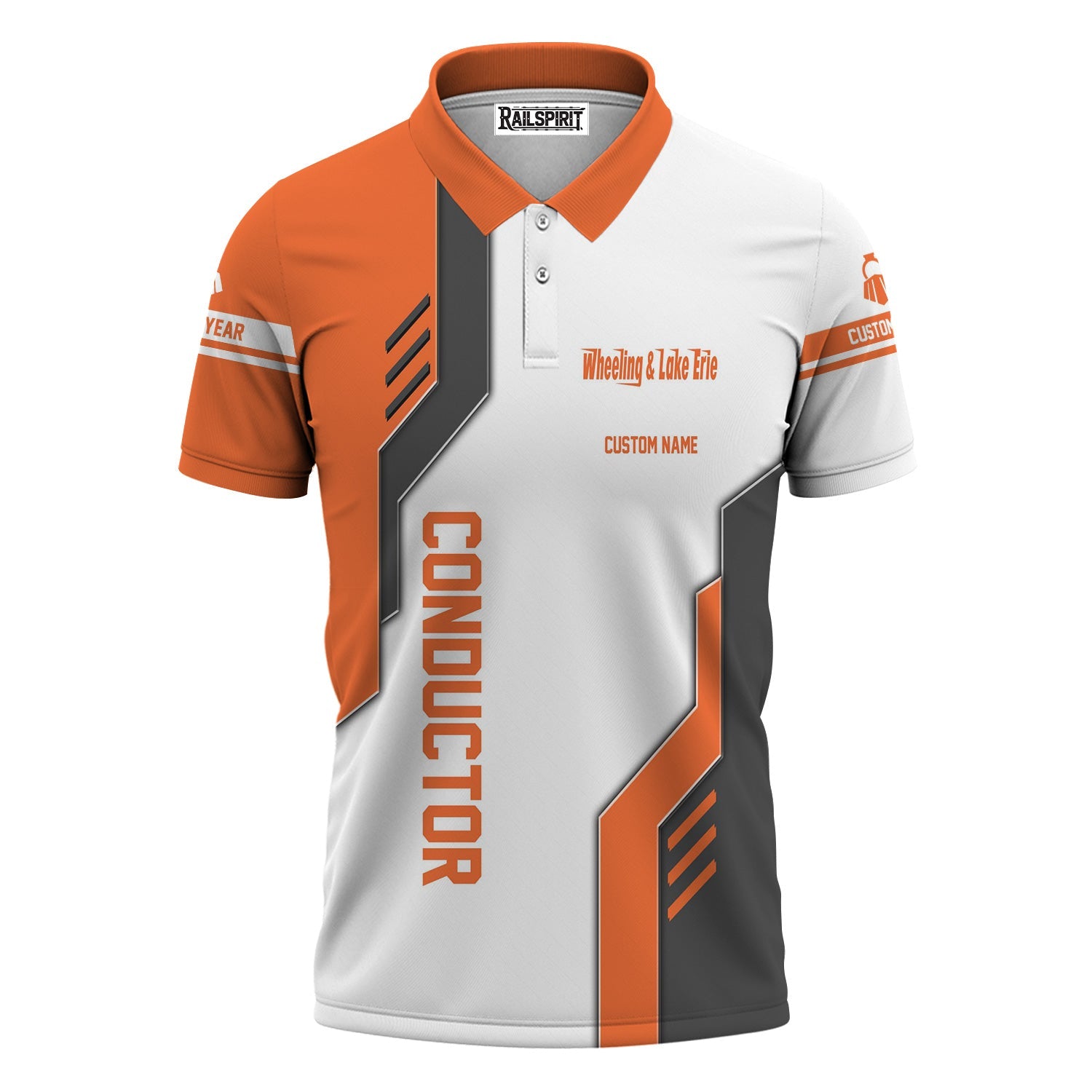 Railspirit Personalized Wheeling And Lake Erie Railroad Polo Shirt Unique Railway Style with Custom Job Train Shirt