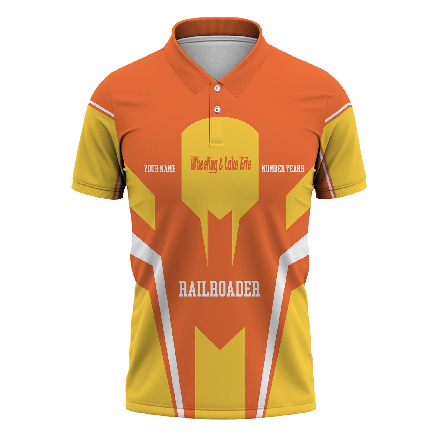 Railspirit Personalized Wheeling And Lake Erie Railroad Polo Shirt Custom Year Railroader Shirt Gift Idea For Train Lover
