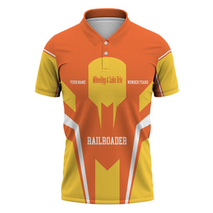 Railspirit Personalized Wheeling And Lake Erie Railroad Polo Shirt Custom Year Railroader Shirt Gift Idea For Train Lover
