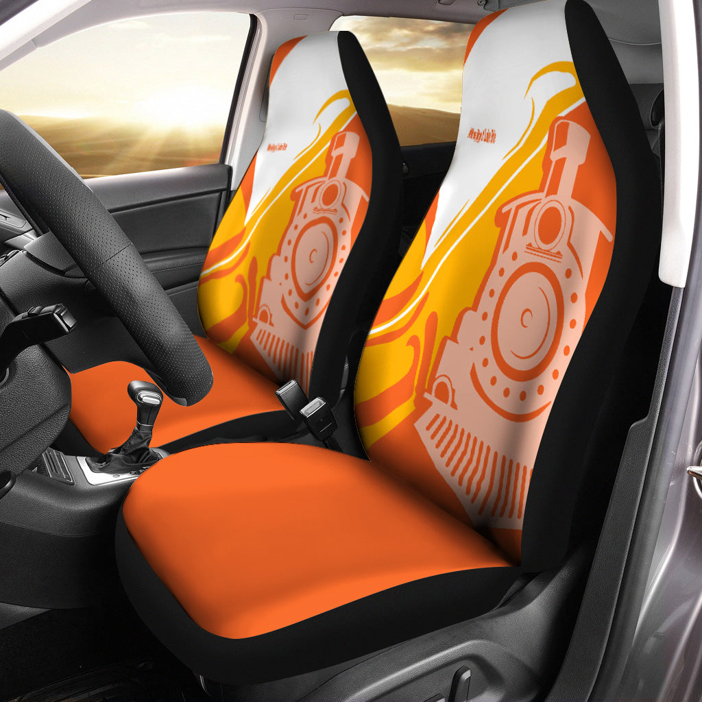 Railspirit Wheeling And Lake Erie Railroad Car Seat Cover Flame-Inspired Style Seat Cover Gift Idea For Train Lovers