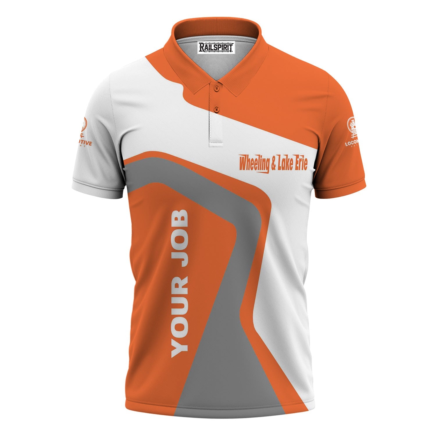 Railspirit Personalized Wheeling And Lake Erie Railroad Polo Shirt Unique Design with Custom Job Position Train Shirt