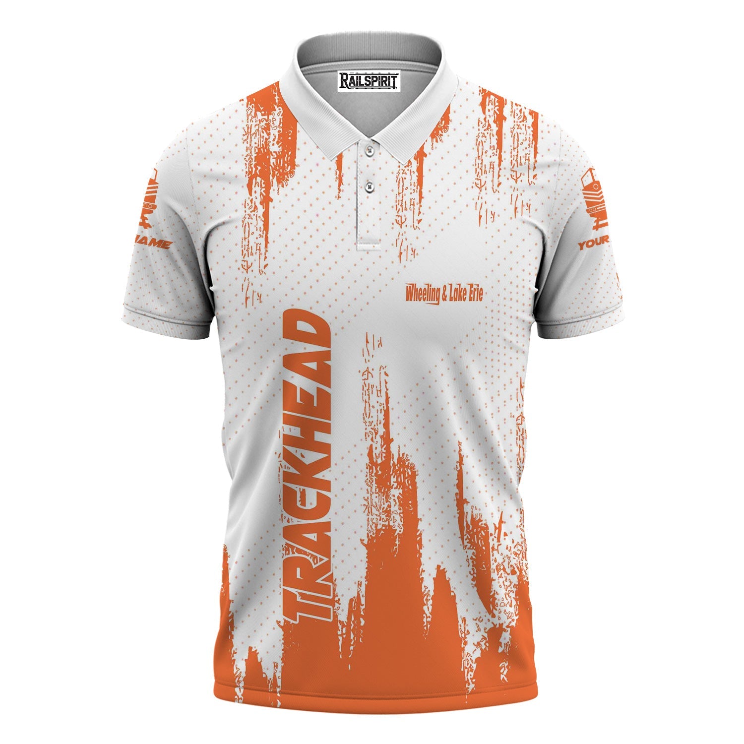 Railspirit Personalized Wheeling And Lake Erie Railroad Polo Shirt Paint Impact Design Train Shirt for Trackhead