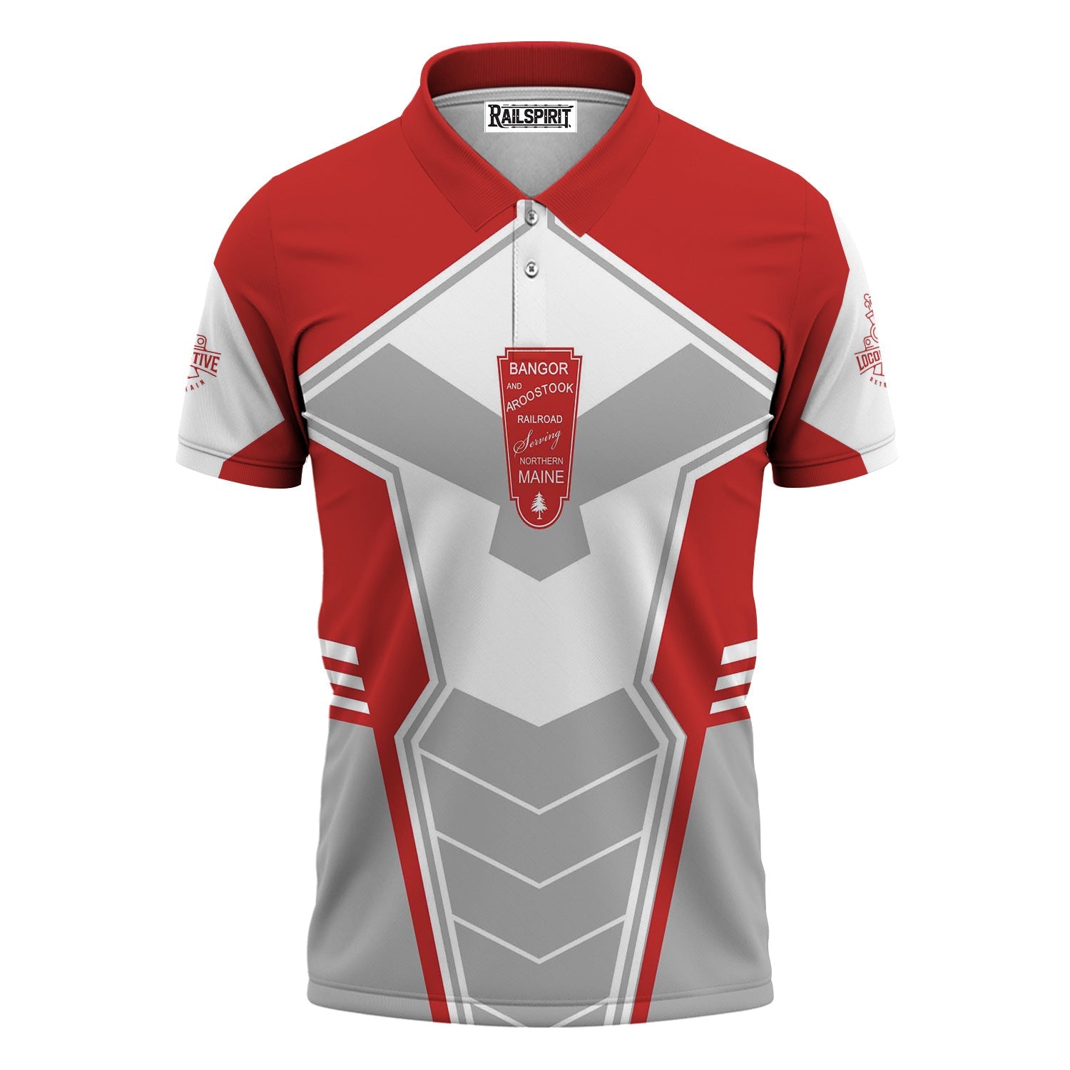 Railspirit Personalized Bangor And Aroostook Railroad Polo Shirt Engine-Inspired Style Train Shirt for Railroad Fanatic