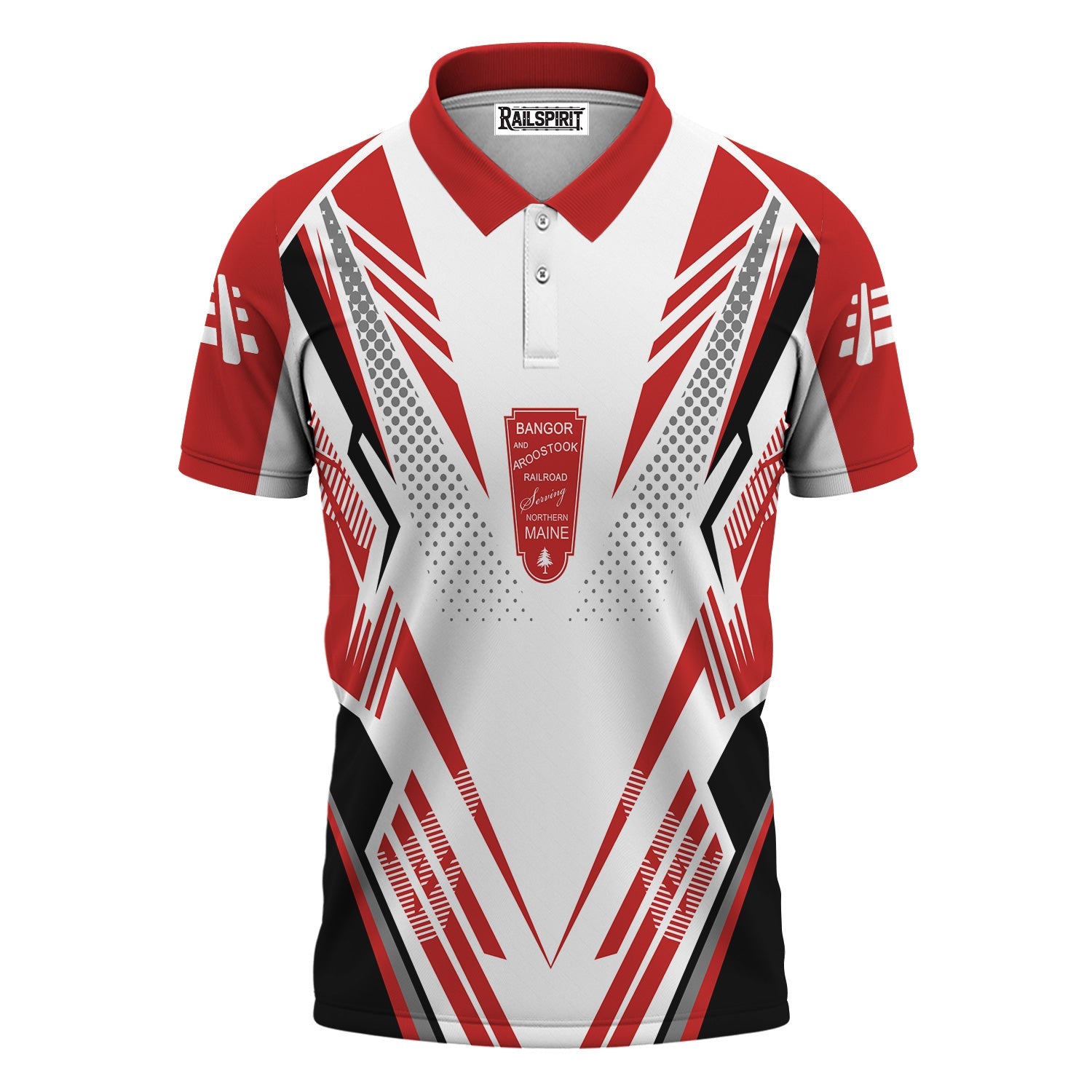 Railspirit Personalized Bangor And Aroostook Railroad Polo Shirt Railroad Tribute Design Train Shirt for Train Lovers