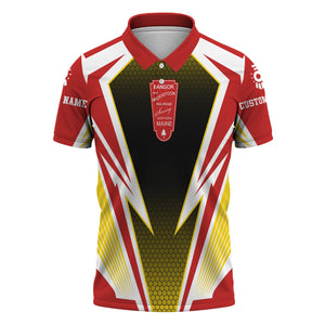 Railspirit Personalized Bangor And Aroostook Railroad Polo Shirt Lightning Graphic Style Shirt Gift Idea For Train Lover