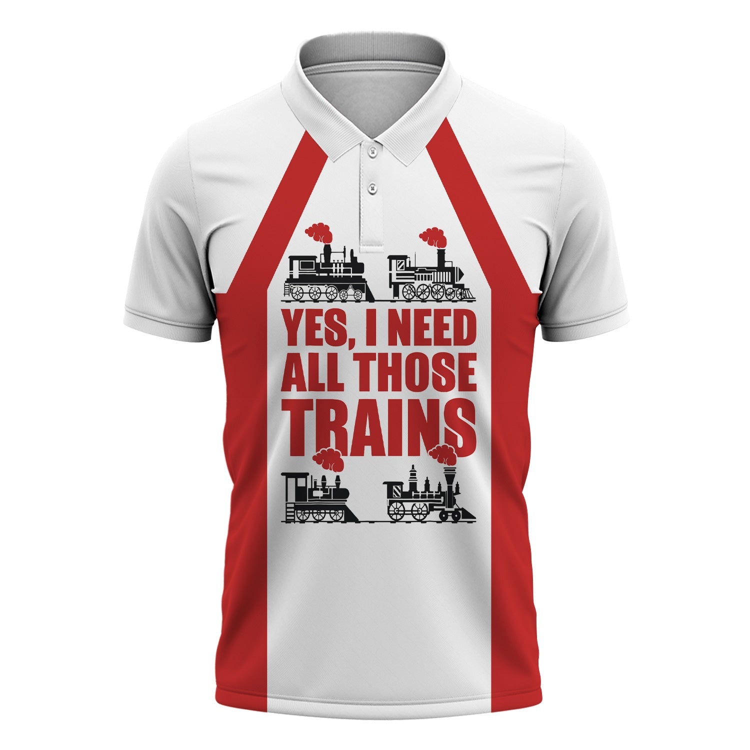 Railspirit Custom Name Bangor And Aroostook Railroad Polo Shirt Yes I Need All Those Train Printed Shirt