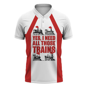 Railspirit Custom Name Bangor And Aroostook Railroad Polo Shirt Yes I Need All Those Train Printed Shirt