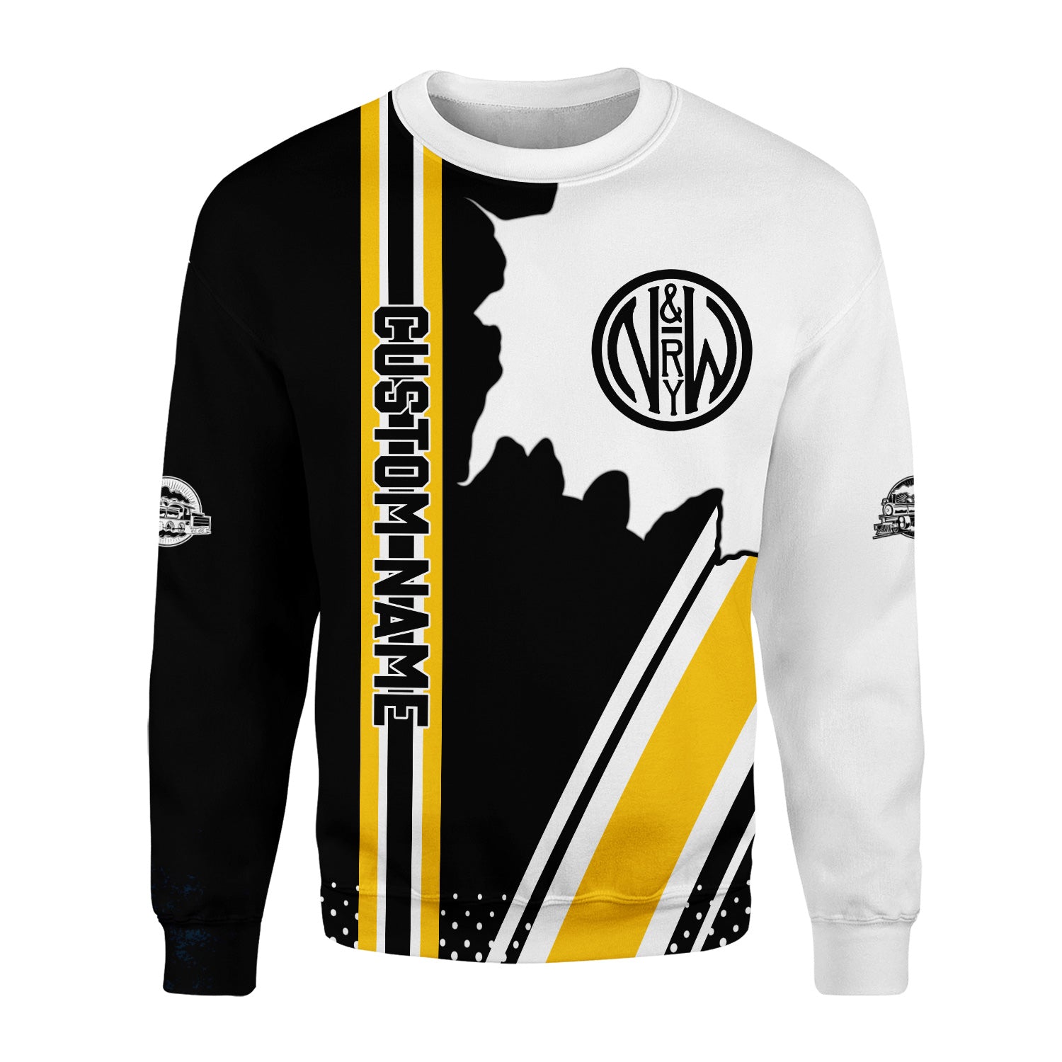 Railspirit Personalized Norfolk and Western Railway Sweatshirt N&W All Over Printed Unisex Shirt