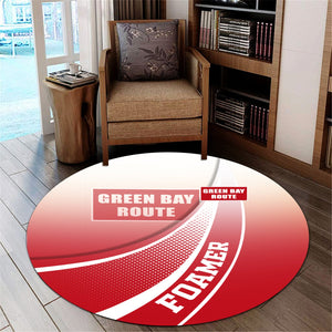 Railspirit Green Bay & Western Railroad Round Mat Railway-Themed Style Mat Gift Idea For Trainspotter