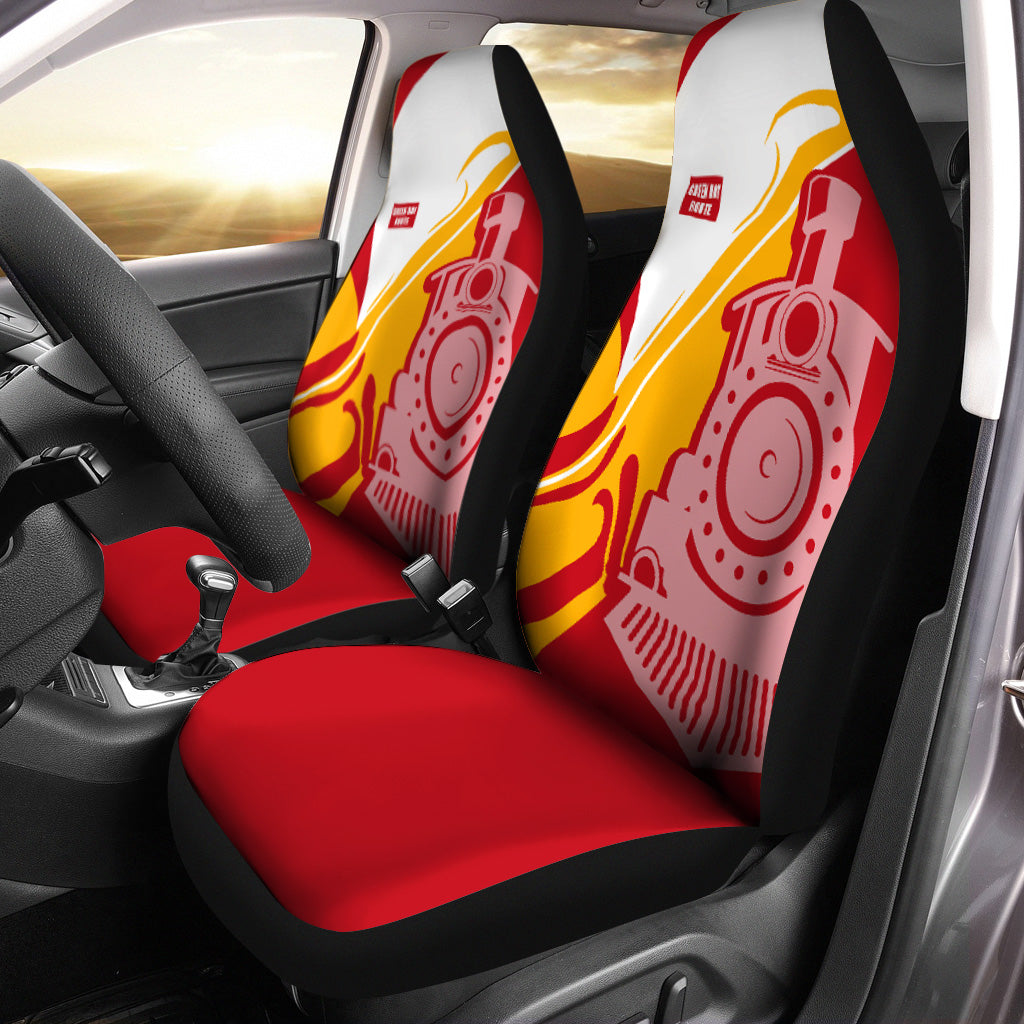 Railspirit Green Bay & Western Railroad Car Seat Cover Flame-Inspired Style Seat Cover Gift Idea For Train Lovers