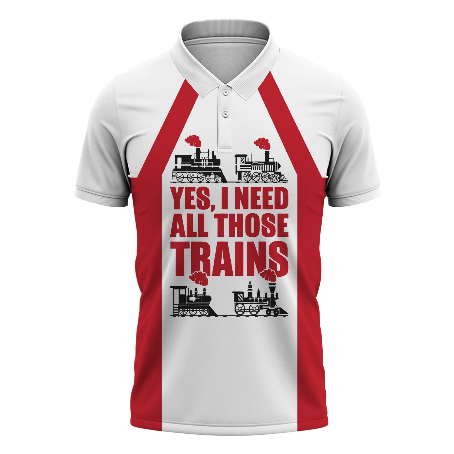 Railspirit Custom Name Green Bay & Western Railroad Polo Shirt Yes I Need All Those Train Printed Shirt