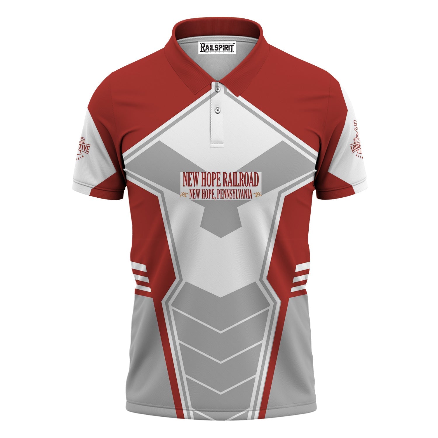 Railspirit Personalized New Hope Railroad Polo Shirt Engine-Inspired Style Train Shirt for Railroad Fanatic