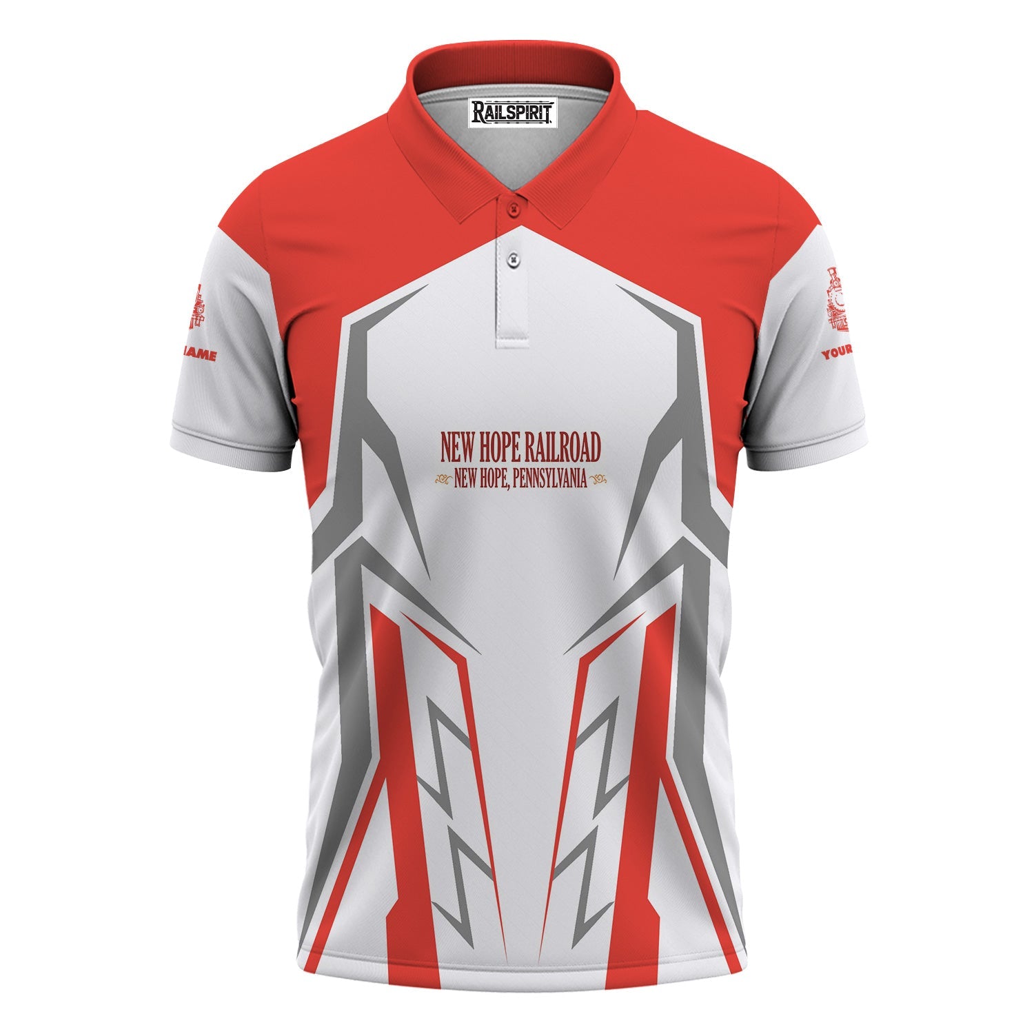 Railspirit Personalized New Hope Railroad Polo Shirt Futuristic Design with Custom Job Train Shirt