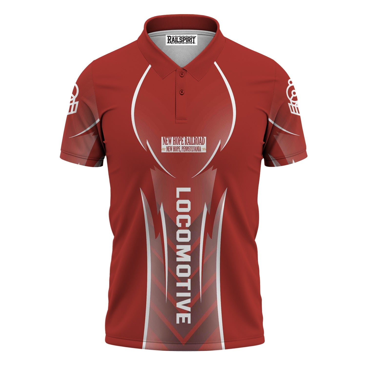 Railspirit Personalized New Hope Railroad Polo Shirt Striking Line Style Train Shirt For Locomotive Lovers