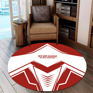 Railspirit New Hope Railroad Round Mat Railway Trainspotter Style Mat Gift Idea For Foamers