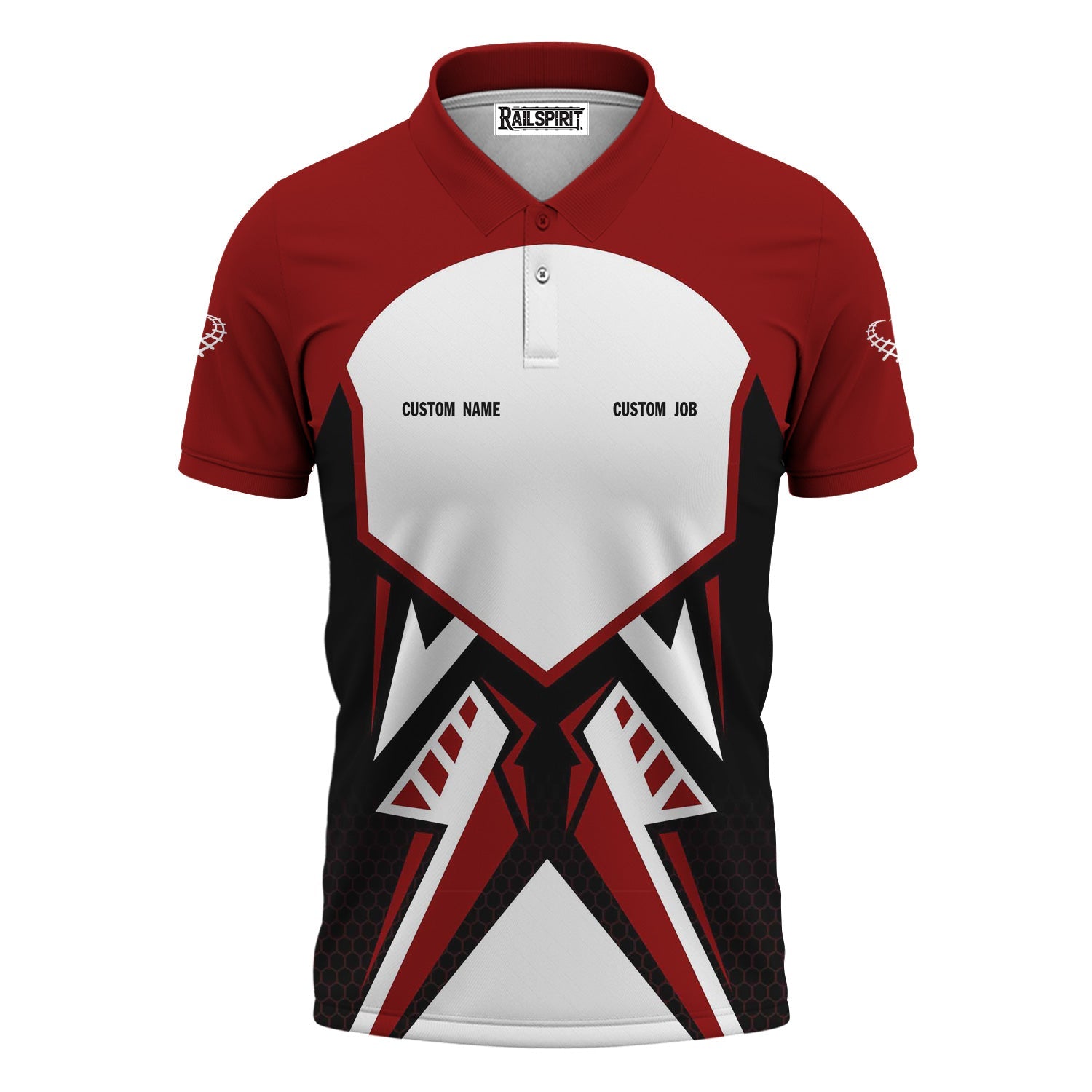 Railspirit Personalized Wisconsin Central Ltd Railroad Polo Shirt Vibriant Style with Custom Position Train Shirt