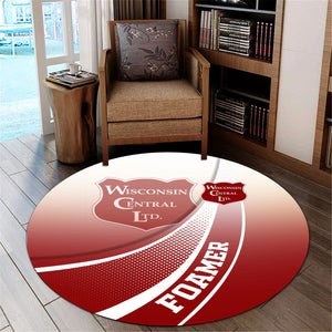 Railspirit Wisconsin Central Ltd Railroad Round Mat Railway-Themed Style Mat Gift Idea For Trainspotter