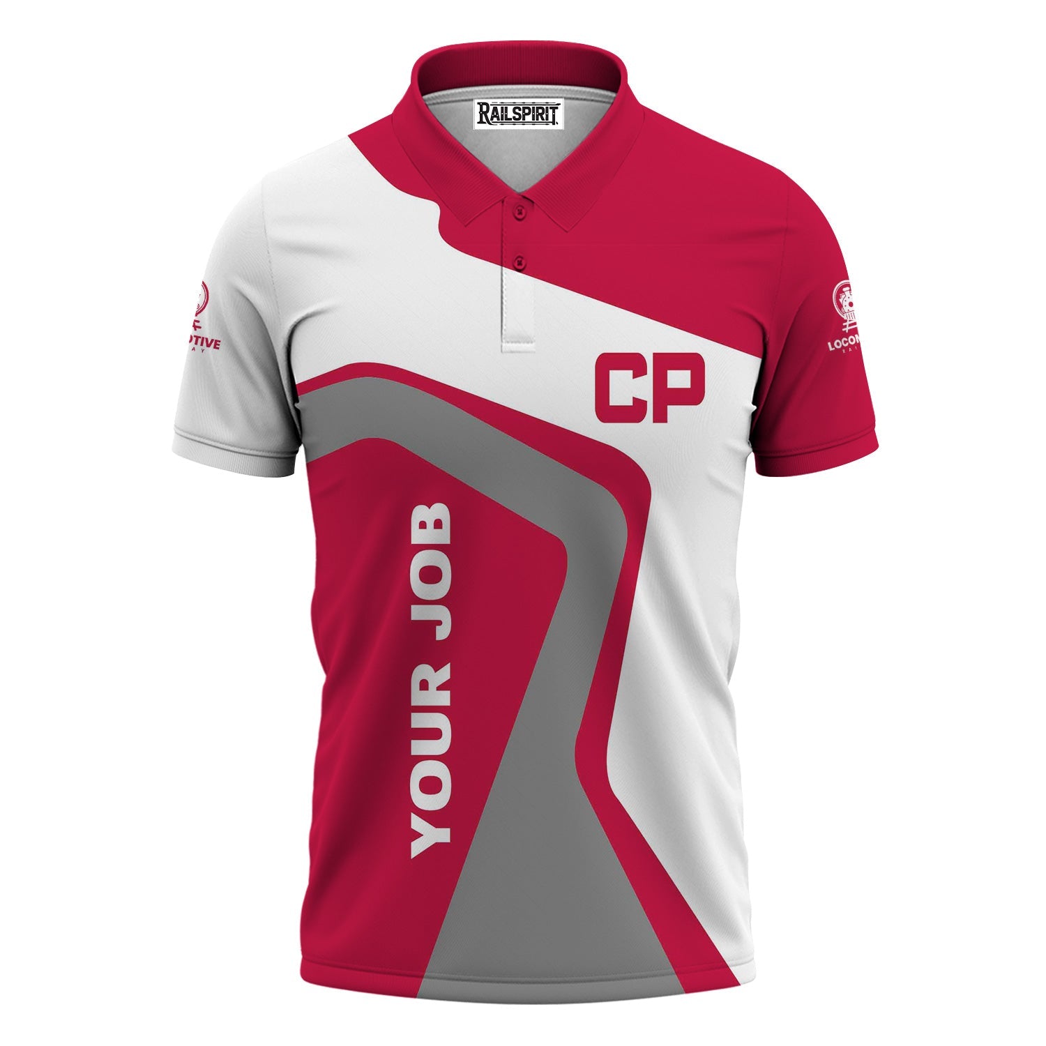 Railspirit Personalized Canadian Pacific Railroad Polo Shirt Unique Design with Custom Job Position Train Shirt