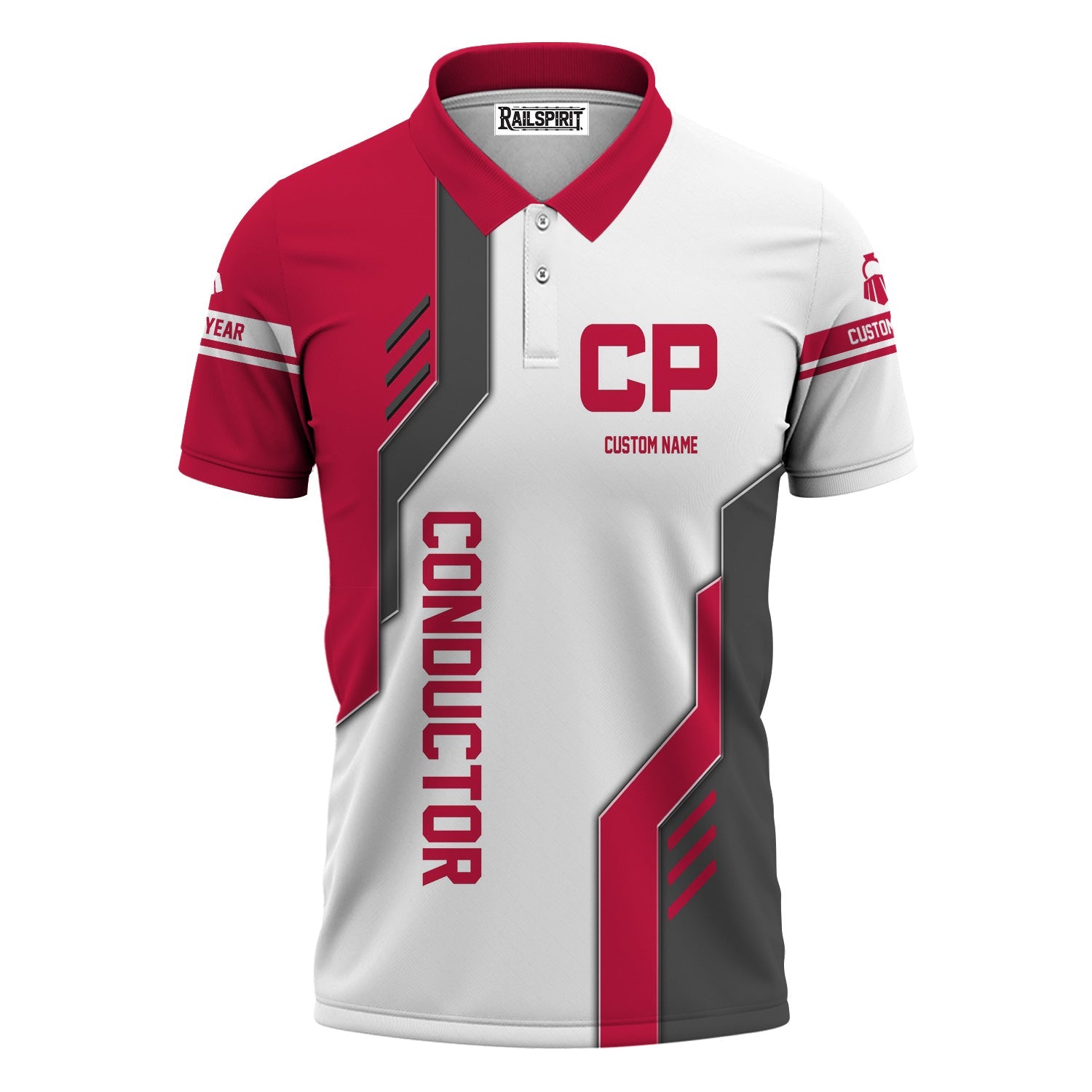 Railspirit Personalized Canadian Pacific Railroad Polo Shirt Unique Railway Style with Custom Job Train Shirt