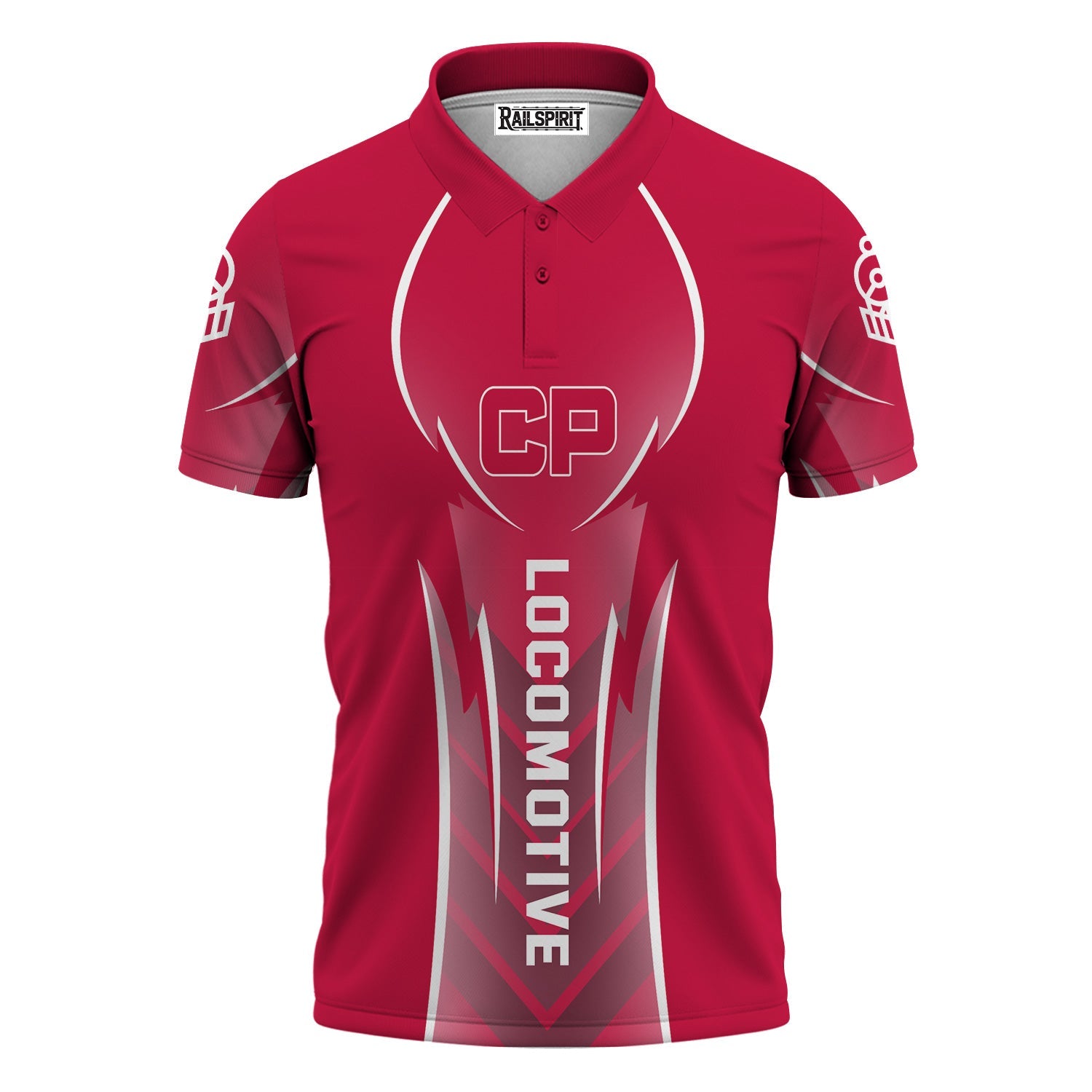 Railspirit Personalized Canadian Pacific Railroad Polo Shirt Striking Line Style Train Shirt For Locomotive Lovers