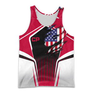 Railspirit Personalized Canadian Pacific Railroad Men Tank Top American Eagle Vintage Train Shirt