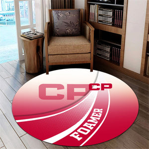 Railspirit Canadian Pacific Railroad Round Mat Railway-Themed Style Mat Gift Idea For Trainspotter