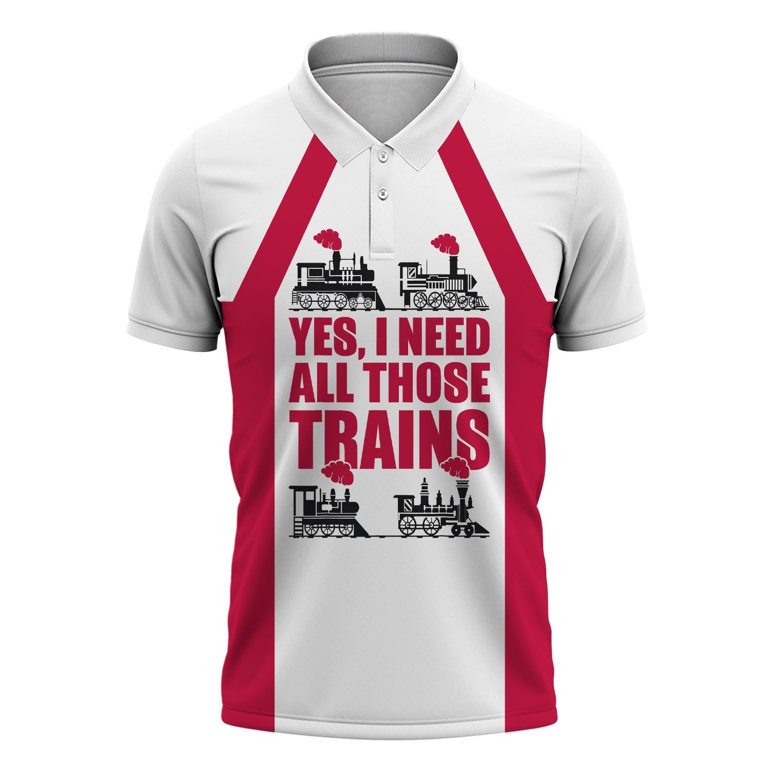 Railspirit Custom Name Canadian Pacific Railroad Polo Shirt Yes I Need All Those Train Printed Shirt