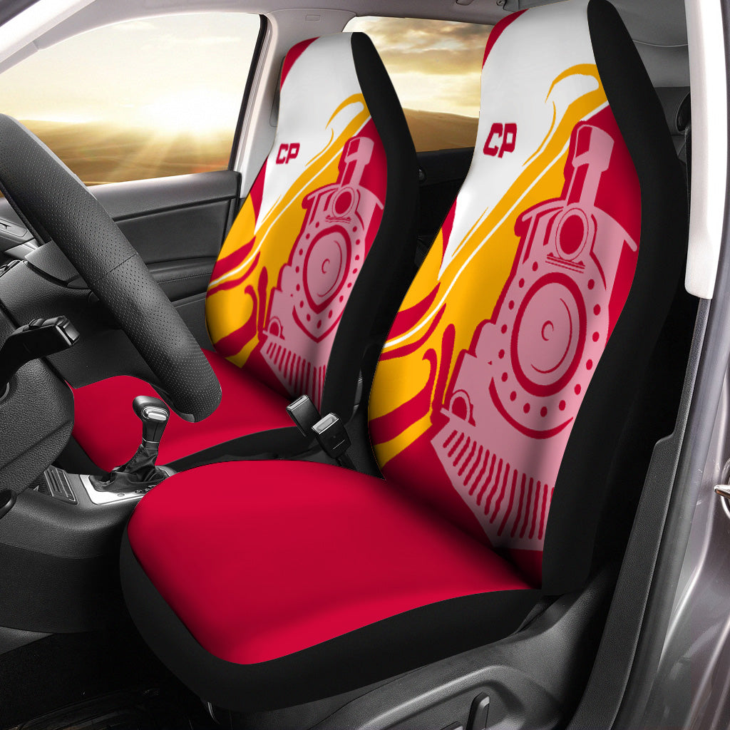 Railspirit Canadian Pacific Railroad Car Seat Cover Flame-Inspired Style Seat Cover Gift Idea For Train Lovers